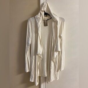 Dolan Cream Hooded Cardigan Medium